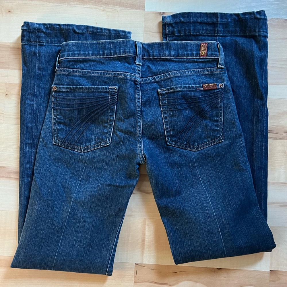 7 for all mankind dark wash jeans